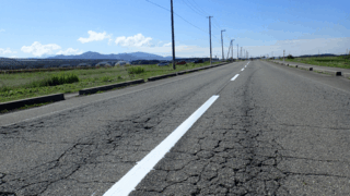 区画線施工現場の安全誘導